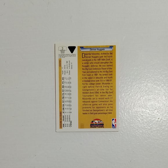 1991 upper deck Dikembe Mutombo. - Picture 3 of 3